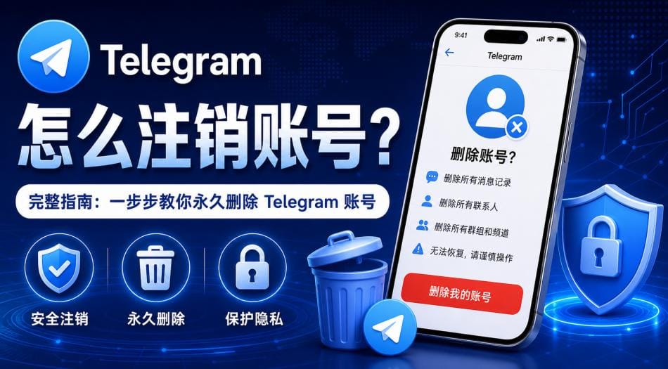 Telegram账号注销全流程详解：TG账号怎么注销？