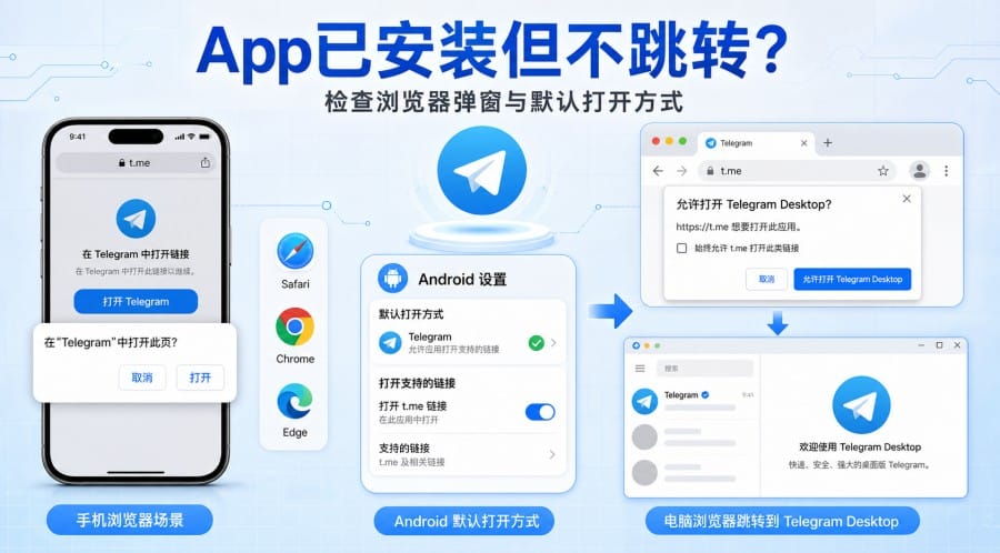 TG链接打不开怎么办?t.me无法跳转的排查方法 配图 3