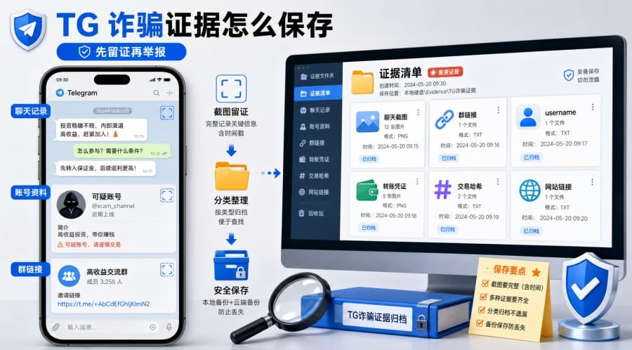 TG 群诈骗怎么办?Telegram 举报、止损与账号安全教程 配图 3