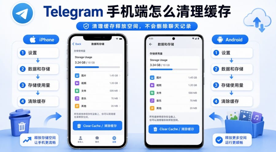 TG 缓存太大怎么清理?手机和电脑释放空间教程 第 3 张正文图