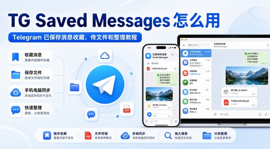TG Saved Messages 怎么用