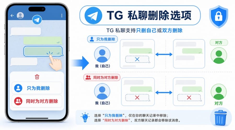 TG 怎么删除聊天记录?手机、电脑和双方删除方法 配图 1
