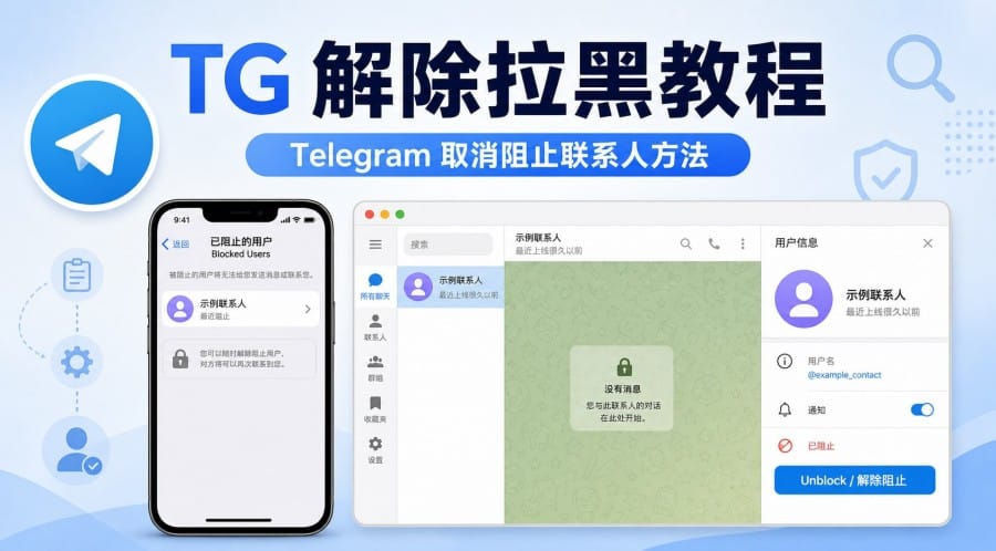 TG 怎么解除拉黑?