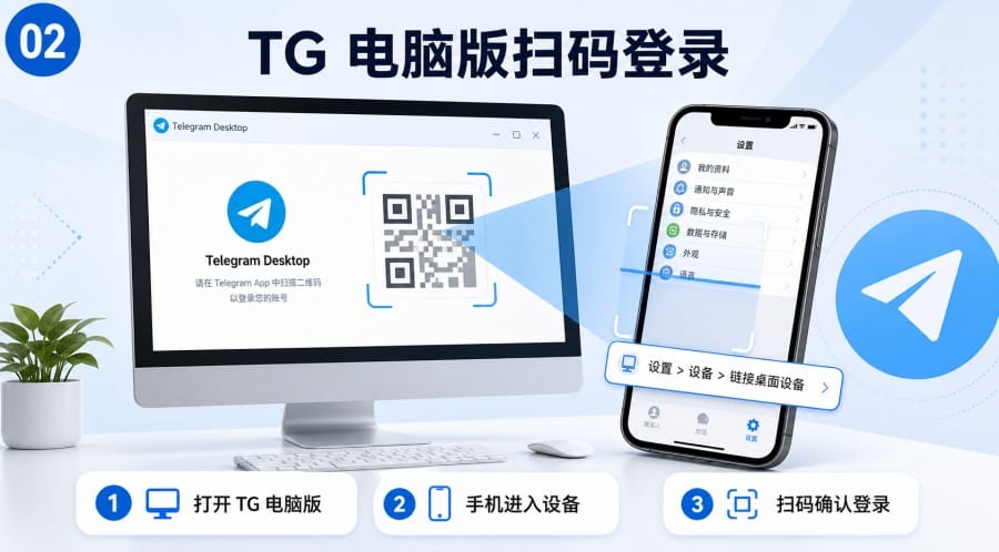 TG 多设备登录怎么同步? - step 1