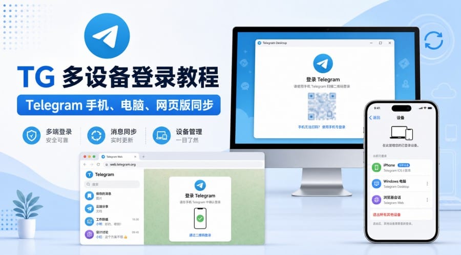 TG 多设备登录怎么同步?