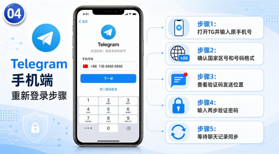 TG退出登录后怎么重新登录? - step 3