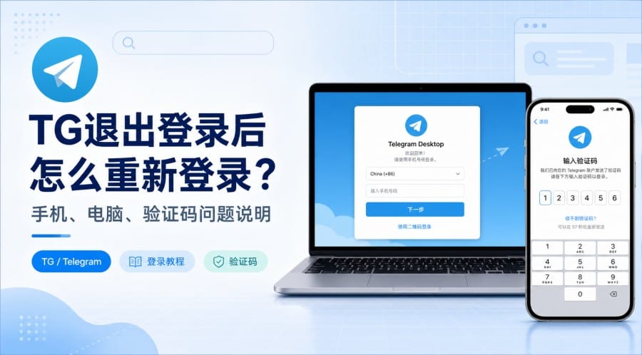 TG退出登录后怎么重新登录?