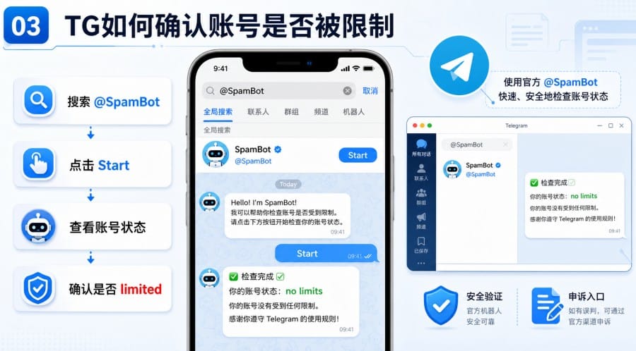 TG账号被限制怎么办?原因、检查和申诉方法 - 配图 2