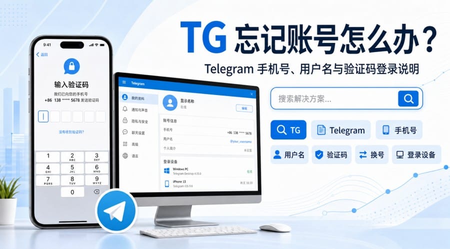 TG 忘记账号怎么办?
