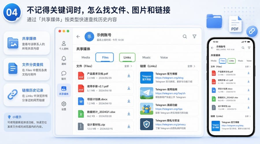 TG 怎么搜索聊天记录 - 配图 3