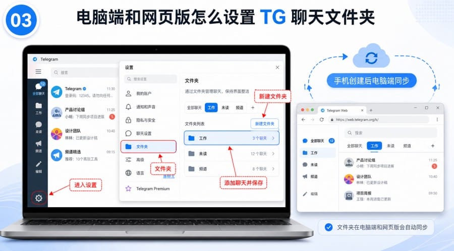 TG聊天太多怎么分类Telegram聊天文件夹创建与管理教程 - 配图 2