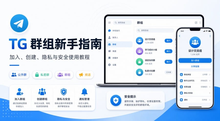 TG 群组是什么？新手如何加入、创建和安全使用