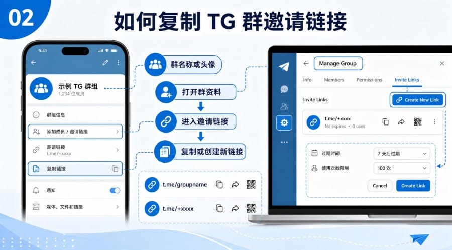TG 群怎么邀请别人加入?群链接与添加成员操作指南 配图 1