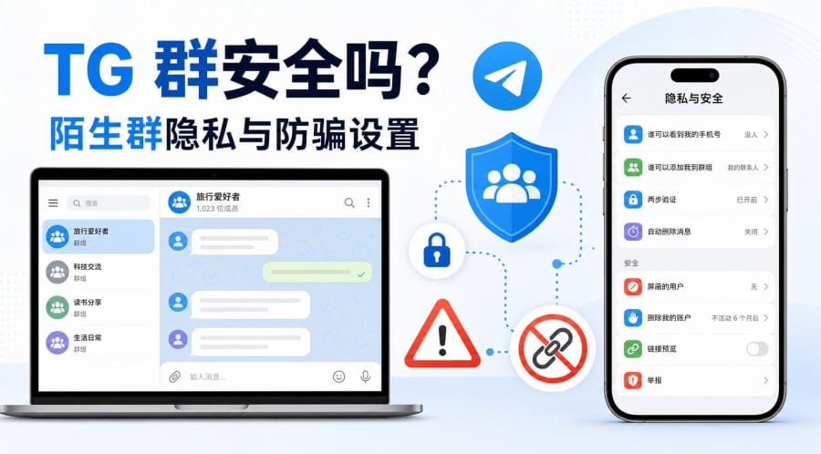 TG 群安全吗?加入纸飞机陌生群要注意什么