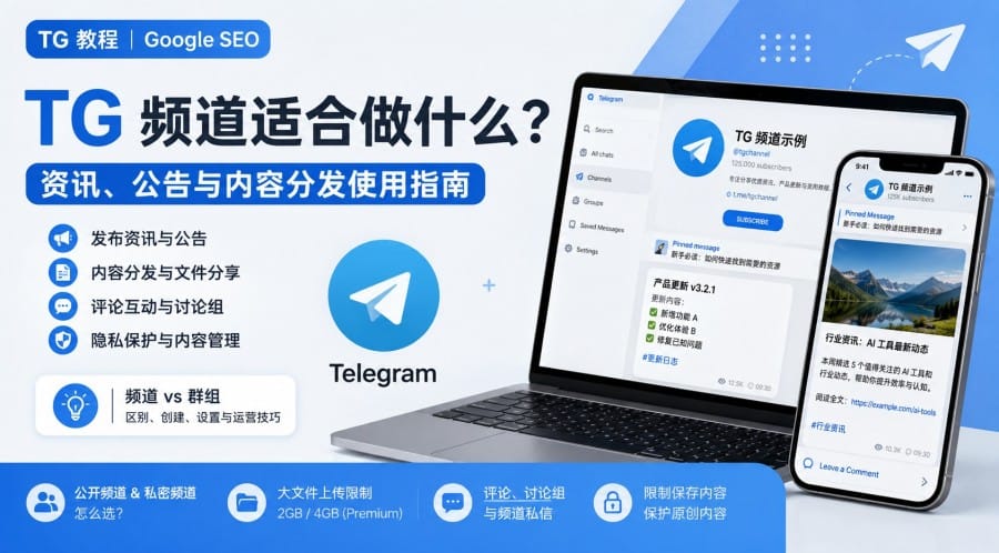 TG 频道适合做什么?