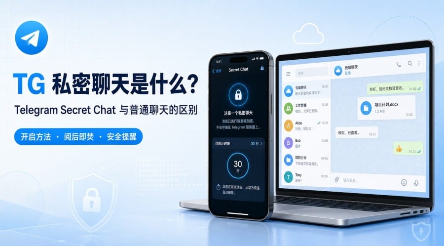TG 私密聊天是什么?Telegram Secret Chat 和普通聊天有什么区别