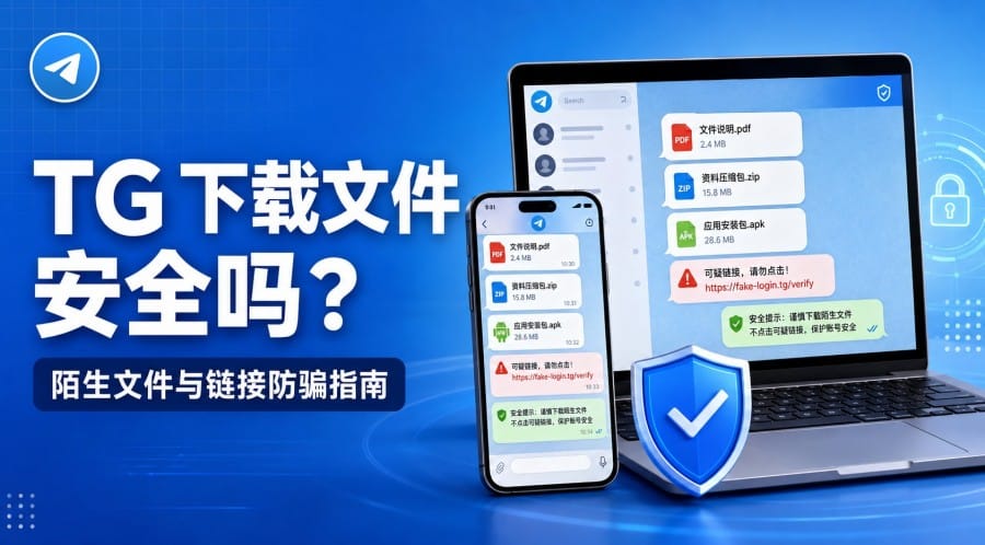 TG 下载文件安全吗?陌生文件与链接怎么判断