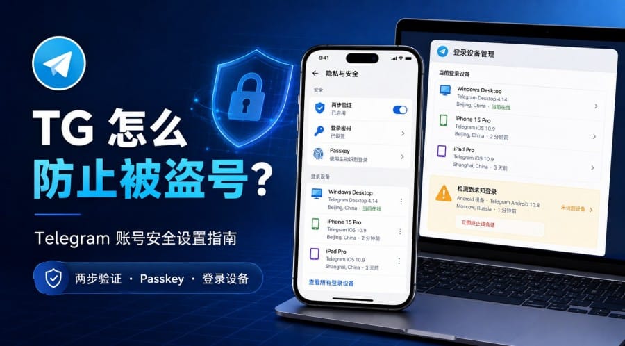 TG 怎么防止被盗号?账号安全设置与找回方法